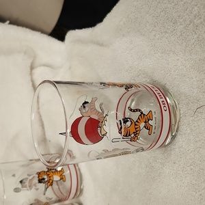 Vintage 1983 Seoul Olympics Hodori Mascot Beer Glass 4.5"